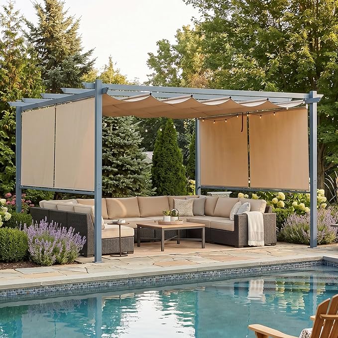 10 x 13 ft Outdoor Pergola by Aoodor