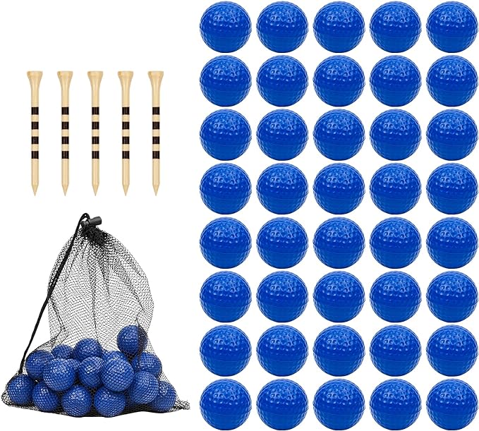 40 Pack Foam Golf Practice Balls - Realistic Feel and Limited Flight Training Balls for Indoor or Outdoor