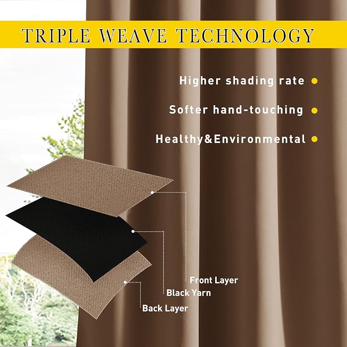 NICETOWN 2 Panels Windproof Outdoor Curtains - Image 5