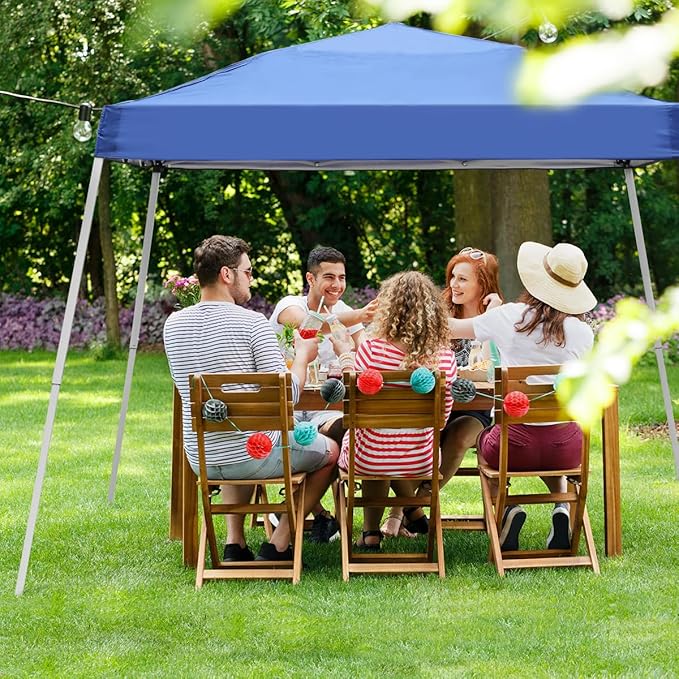 10x10FT Slant Leg Pop Up Canopy Tent, Portable Outdoor Shelter | 10x10FT Base - Image 5