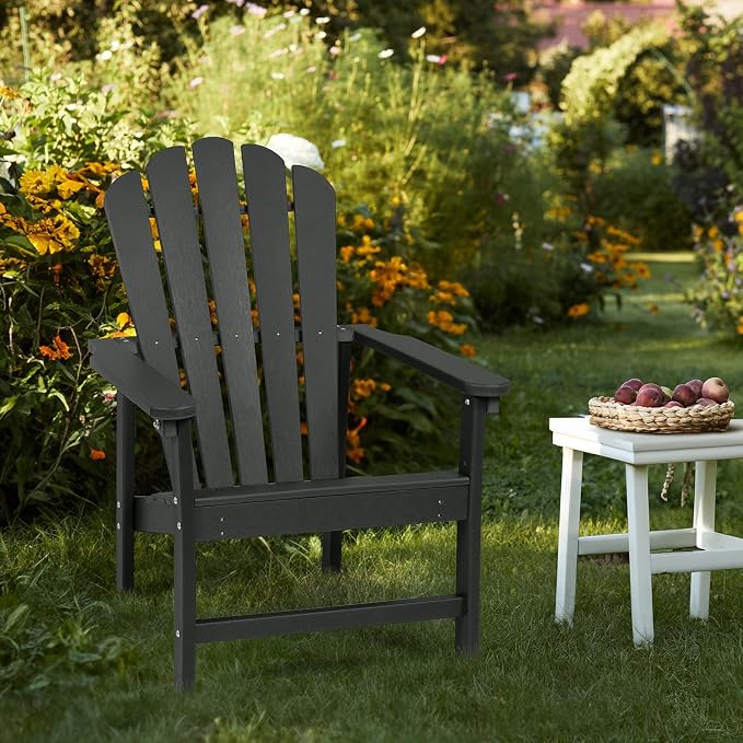 Oversized Stackable Adirondack Chair, HDPE All-Weather Fire Pit Chair | - Image 2