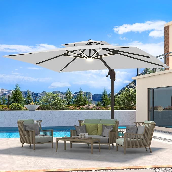 10 X 13 FT Cantilever Patio Umbrella Outdoor by Ombrellon