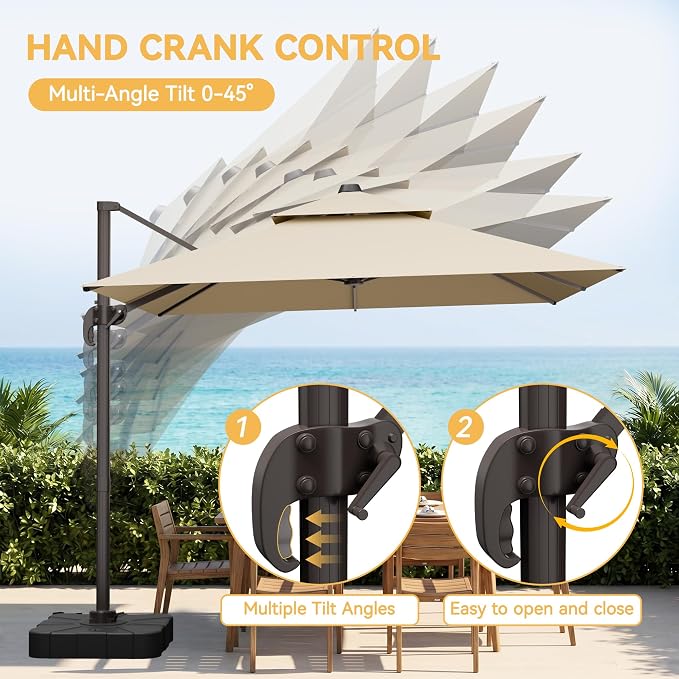 10x13 FT Patio Cantilever Umbrella - Image 5