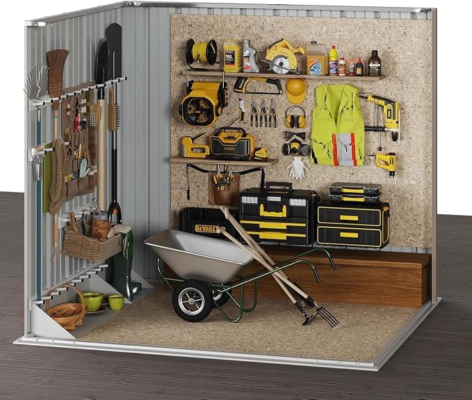 Aoxun 5x3 FT Shed Outdoor Waterproof Storage Shed | Metal Garden Shed - Image 7