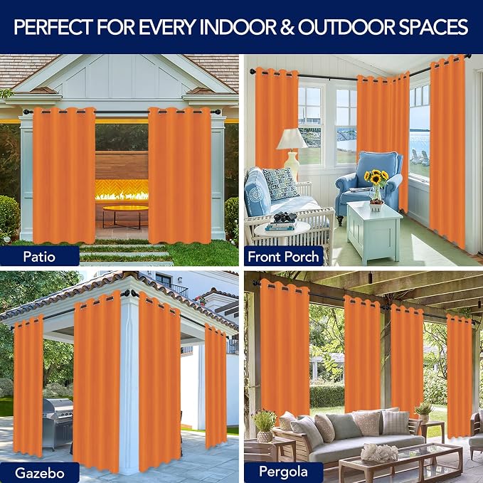 PureFit Outdoor Curtains for Patio Waterproof Weatherproof Outside Curtains | - Image 5