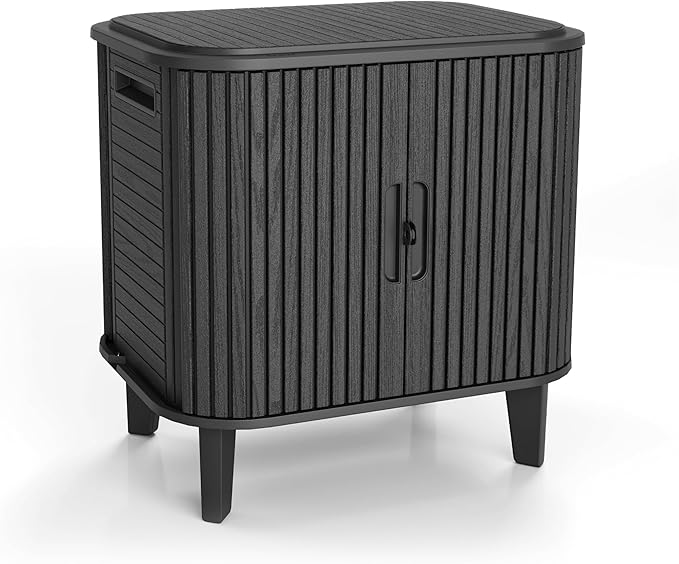 Keter Velo 30 Gallon Outdoor Storage Cabinet, Weather-Resistant Resin Deck Box by Unknown