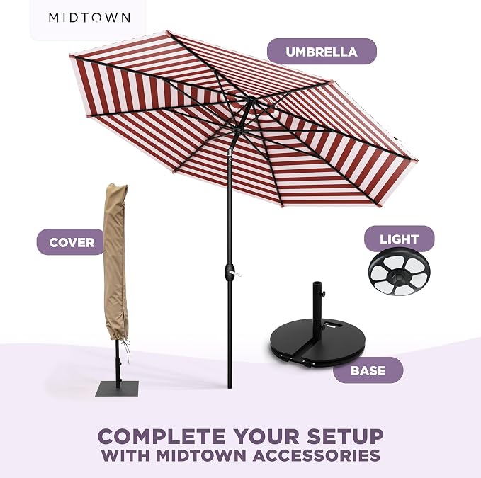 MIDTOWN UMBRELLAS The Lean 8 Feet Outdoor Umbrella - Image 8