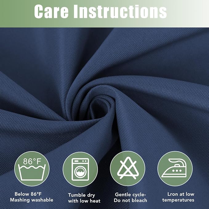 HolidayIdeas Outdoor Curtains for Patio Waterproof 6 Pcs 54x95 Inch Navy | - Image 6