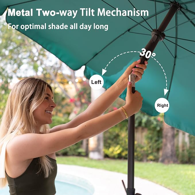 AMMSUN Patio Umbrella, 6.5 ft Outdoor Table Umbrella - Image 5