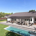 Aoxun 30’x10’ Gazebo with Aluminum Frame & Polycarbonate Panel, Outdoor Patio by Aoxun