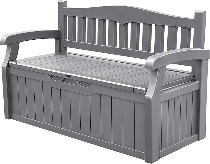 Devoko 80 Gallon Storage Bench Deck Box Waterproof&Lockable | Outdoor Benches by DEVOKO