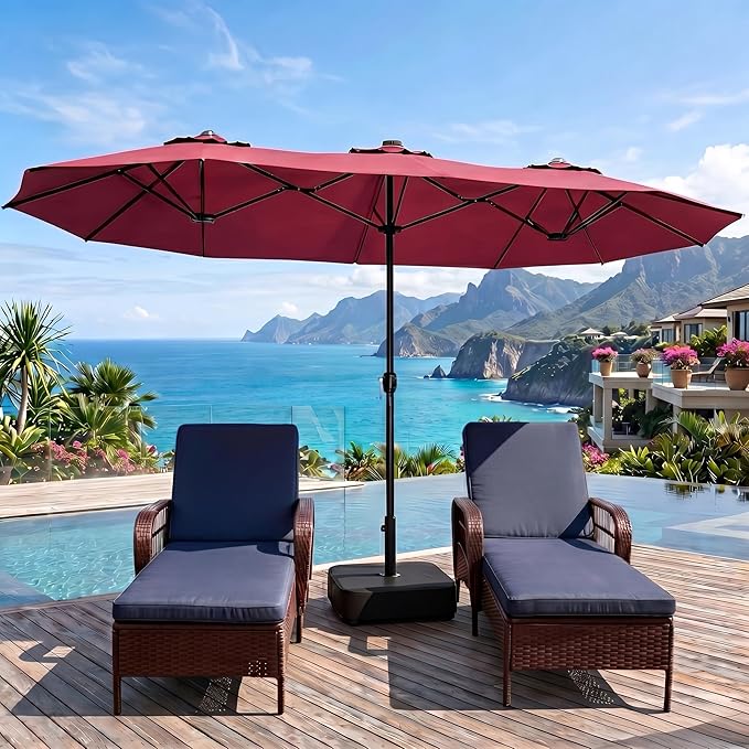 15FT Double-Sided Patio Umbrella by Enjoyyourlife