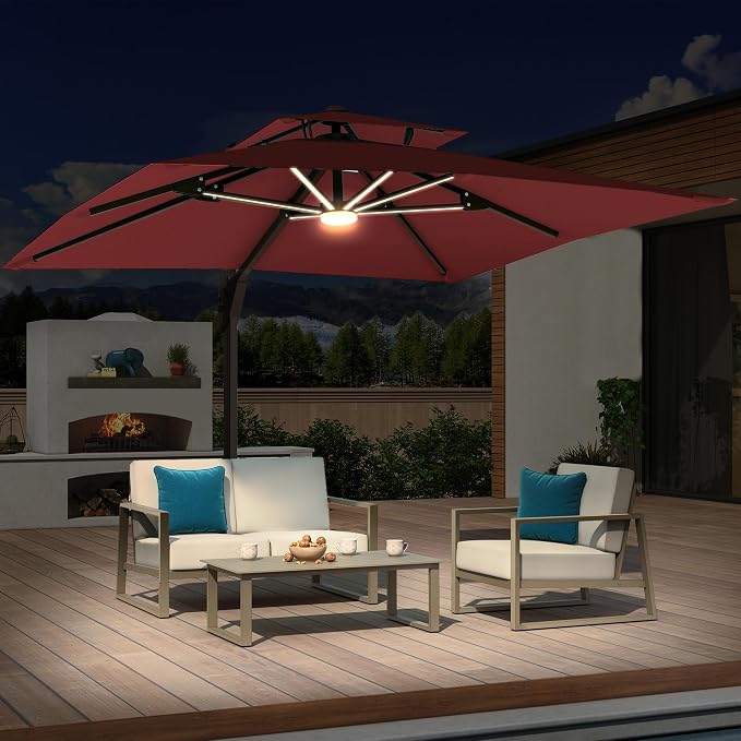 10x10 FT Outdoor Cantilever Patio Umbrella - Image 3