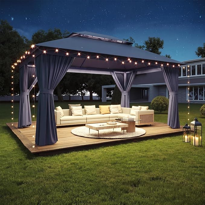 Aoxun 10x12FT Metal Frame Outdoor Gazebo - Image 8