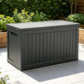 Outdoor Deck Storage Box, Resin Deck Boxes Indoor and outdoor, Waterproof by NBYSGO