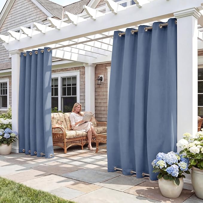 RYB HOME 2 Panels Outdoor Curtains by RYBHOME