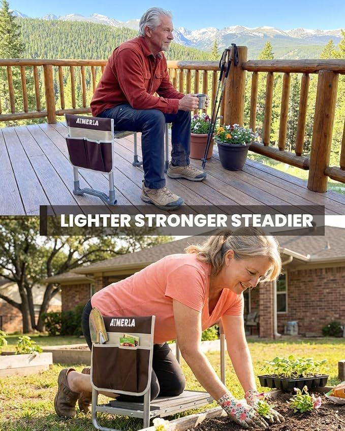 Foldable Garden Kneeler Seat Heavy Duty Garden Stool - Image 4