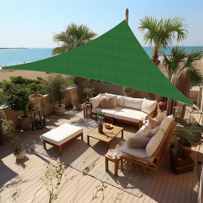 Shade&Beyond Custom Sun Shade Sail 16'x19'x24.8' Triangle Sun Sail Shades Patio by ShadeBeyond