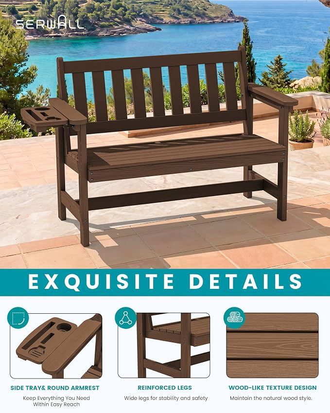 SERWALL HDPE Outdoor Bench - Image 4