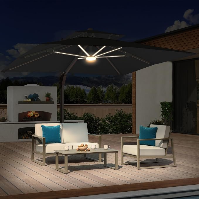 10x10 FT Outdoor Cantilever Patio Umbrella - Image 3