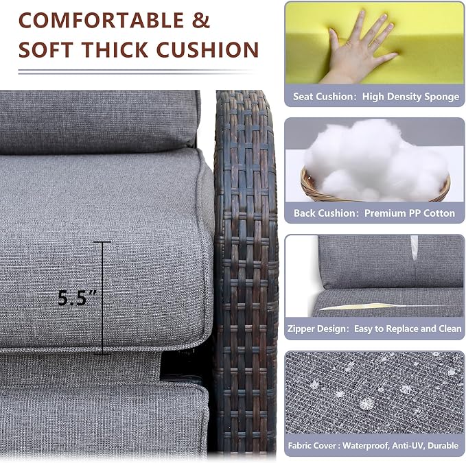 Outdoor Wicker Recliner Chair - Image 4