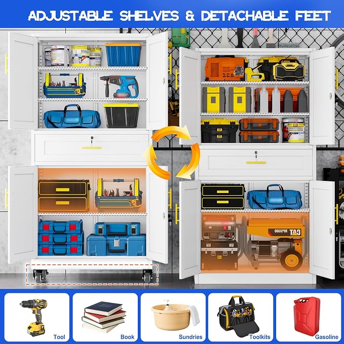 GAIOUS Metal Garage Storage Cabinet - Image 4