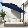 12×12 FT Double-Top Cantilever Patio Umbrella, Outdoor Umbrellas by AreShark