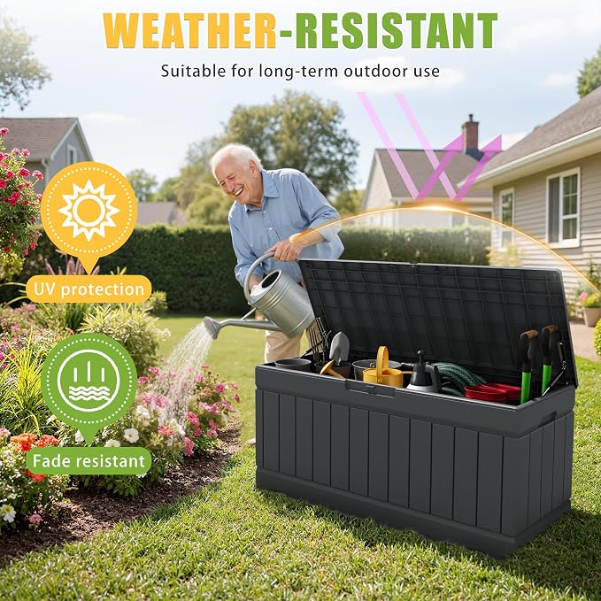 Greesum Outdoor Storage Box 82 Gallon Storage Bin - Image 4