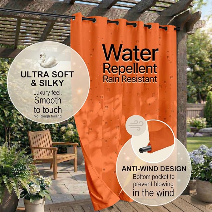 DIVA EN CAMINO DEC Outdoor Patio Curtain Waterproof Darkening Thermal Insulated - Image 4