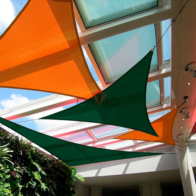 Patio Paradise 11' x 11' x 11' Sun Shade Sail Triangle Canopy Shade Cloth - Image 5