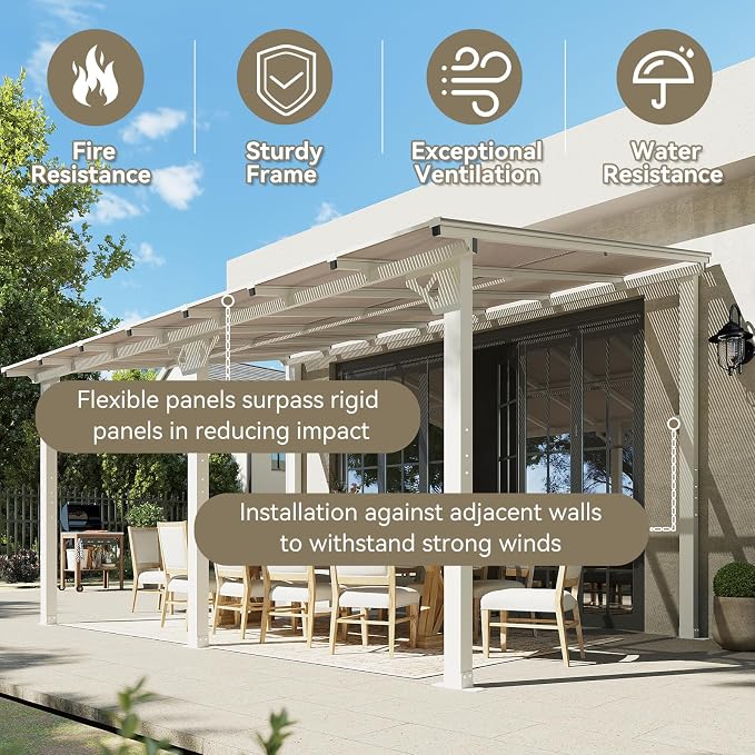 Aoxun 14’x10’ Gazebo for Patio, Gazebo Pergola - Image 6