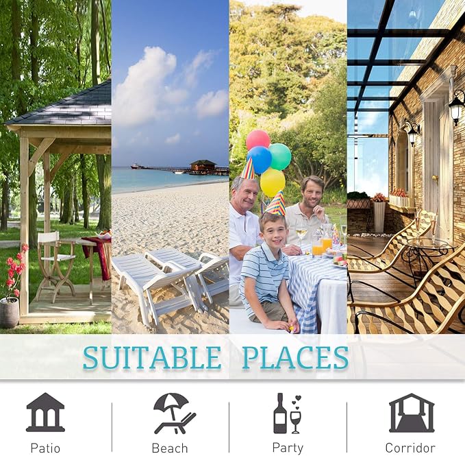 RYB HOME Outdoor Curtains for Patio Deck, Waterproof & Block Sunlight | Thermal - Image 9