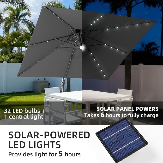 JZ-DZS Cantilever Patio Umbrella - Image 7