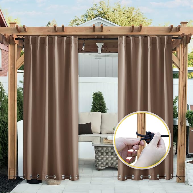 NICETOWN 2 Panels Windproof Outdoor Curtains - Image 9