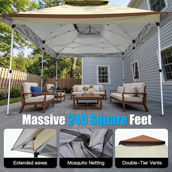 COBIZI 12x20 Pop Up Canopy Tent - Image 4