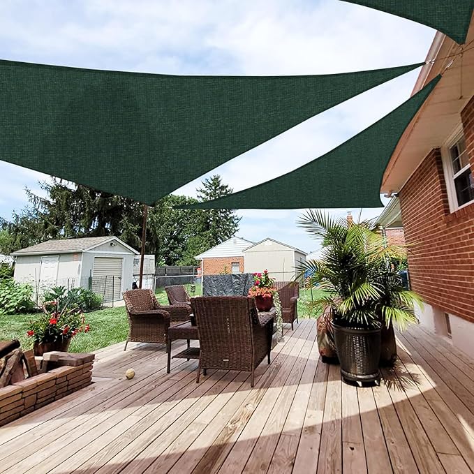 Patio Paradise 16' x 16' x 16' Sun Shade Sail Triangle Canopy Shade Cloth by Patio