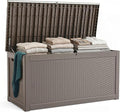 PatioZen 320 Gallon Resin Deck Box, Outdoor Lockable Storage Box by OutdoorLivingPerfected