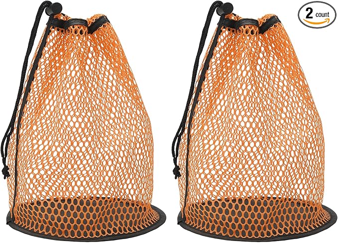 Golf Ball Storage Bag Nylon Mesh Golf Pouch with Adjustable Drawstring Closure for Balls Outdoor Sports Supplies