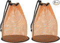 Golf Ball Storage Bag Nylon Mesh Golf Pouch with Adjustable Drawstring Closure for Balls Outdoor Sports Supplies