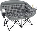 Double Camping Chair Loveseat -2 Person Oversized Padded Outdoor Camp Couch | by PUVASIA