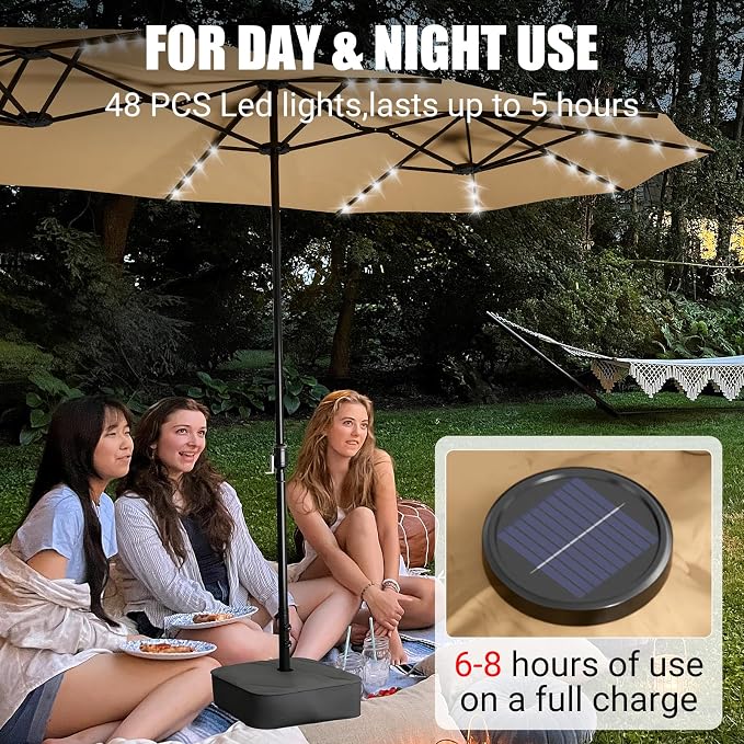15FT Large Patio Patio Umbrella - Image 5
