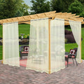 Outdoor Sheer Curtains for Patio Waterproof, 2 Panels Rod Pocket Indoor/Outdoor by Awnmeow