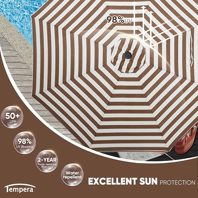 Tempera Patio Market Outdoor Table Umbrella - Image 2