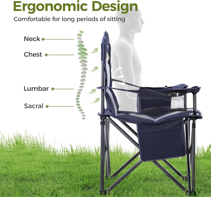 ALPHA CAMP Oversized Fully Padded Camping Chairs - Image 6