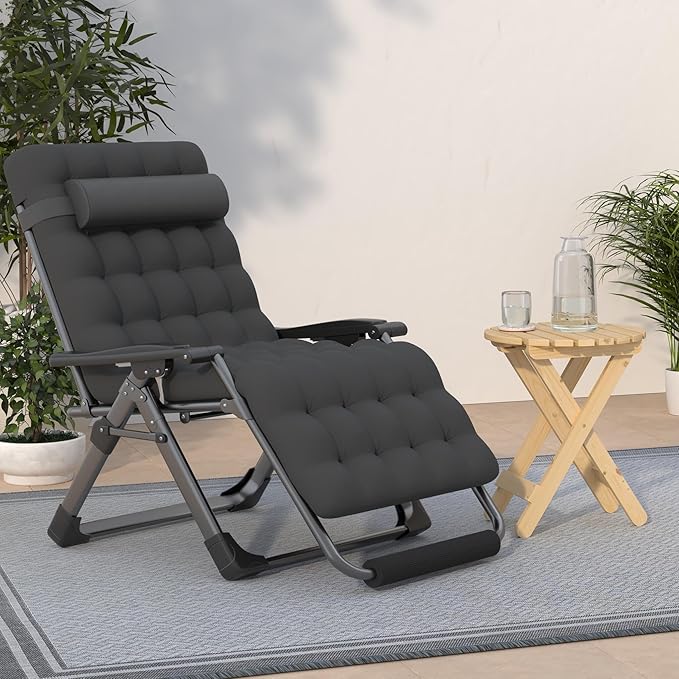 Suteck Oversized Zero Gravity Chair, 500LBS 33" XXL Reclining Lounge Chairs | - Image 2