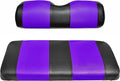 Seat Cover Replacement for Yamaha Drive or G-29 Golf Cart - Front Bench Seat - Premium Marine Vinyl - 5 Panel Stitching - Staple On Installation - Two-Tone Golf Cart Seat Covers (Black & Purple)