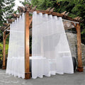 BONZER White Outdoor Sheer Curtains by Bonzer