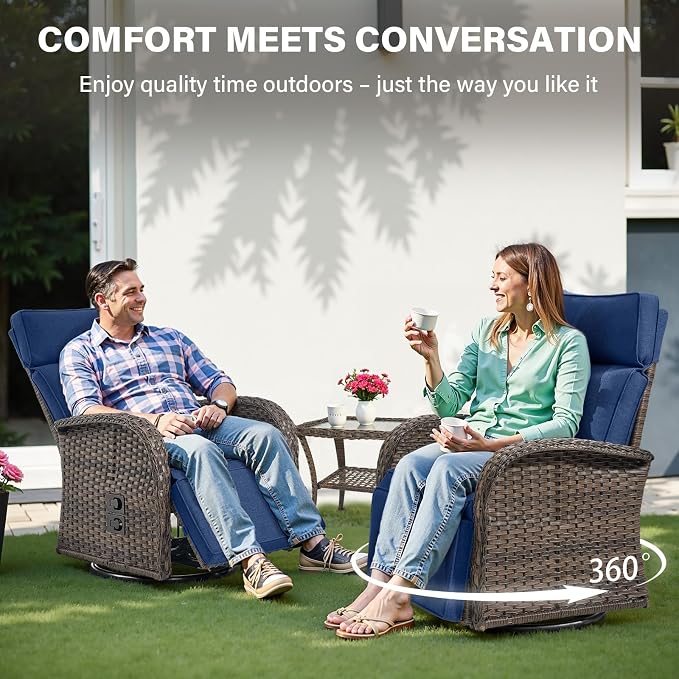 5 Piece Wicker Patio Furniture Set - Image 3