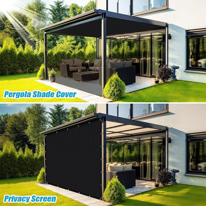 Amagenix 90% Shade Fabric 12'X 22' Black Sun Shade Cloth - Image 5