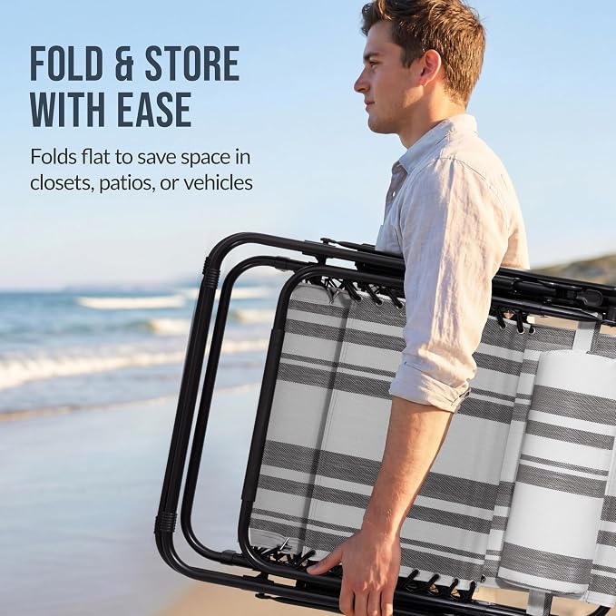 Best Choice Products Set of 2 Extra Wide Adjustable Steel Mesh Zero Gravity - Image 7